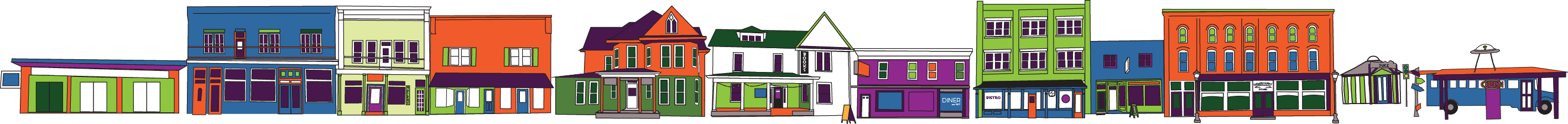Downtown Floyd (A work in progress) © Pam Hollins